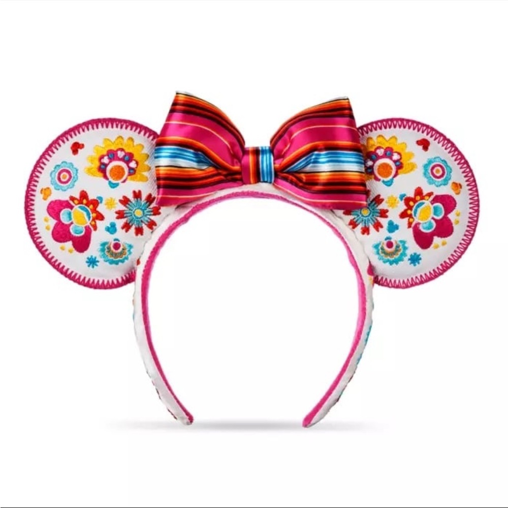 Disney Parks Epcot embroidered Mexico Minnie Mouse Ears Headband Adult